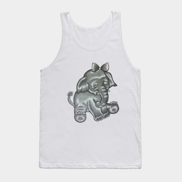 Cute lil Elephant Tank Top by MissyMoo